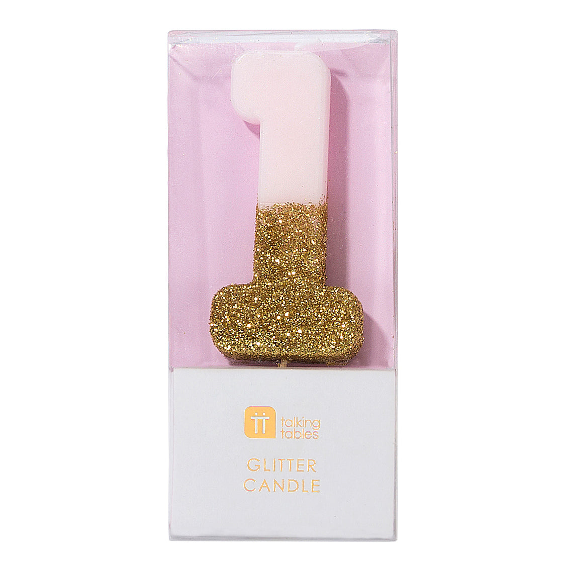 We Heart Birthdays Glitter Candle - 1