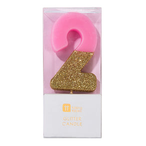 We Heart Birthdays Glitter Candle - 2