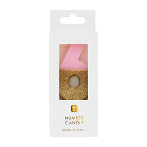 We Heart Birthdays Glitter Candle - 6