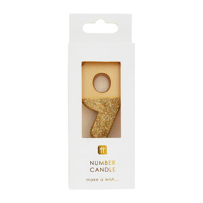 Image - We Heart Birthdays Gold Glitter Number Candle 9