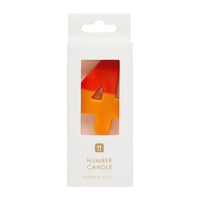 Orange and Red Number Candle - 4