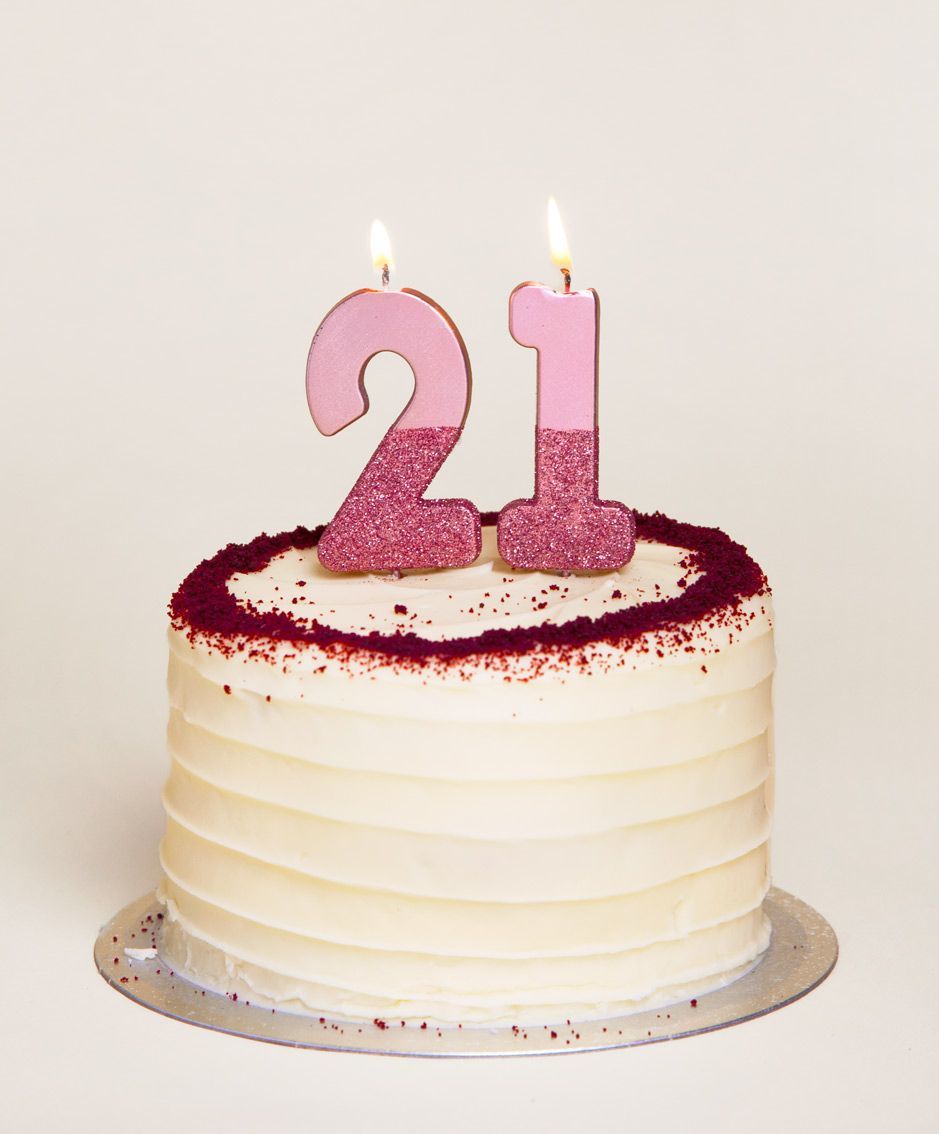 We Heart Birthdays Rose Gold Glitter Number Candle 2