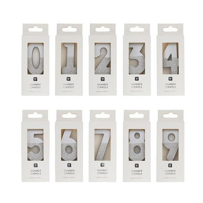 Image - We Heart Birthdays Silver Number Candles Starter Pack