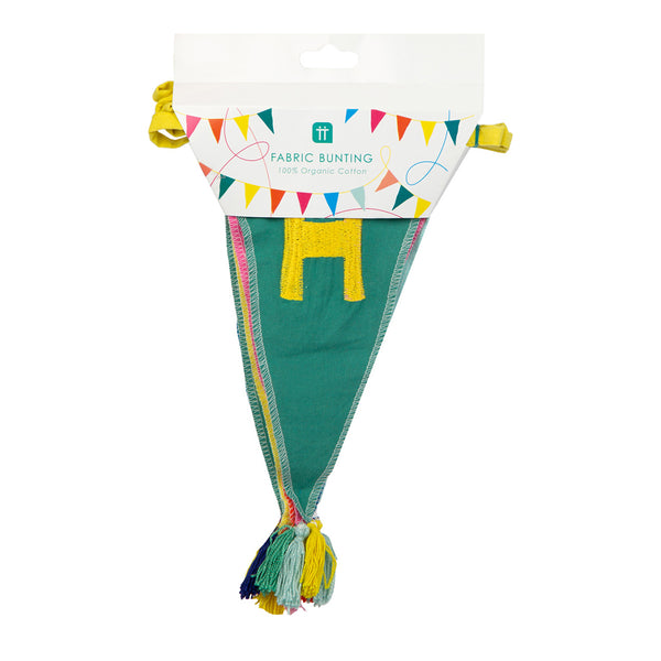 We Heart Birthdays Rainbow Happy Birthday Fabric Bunting, 10ft
