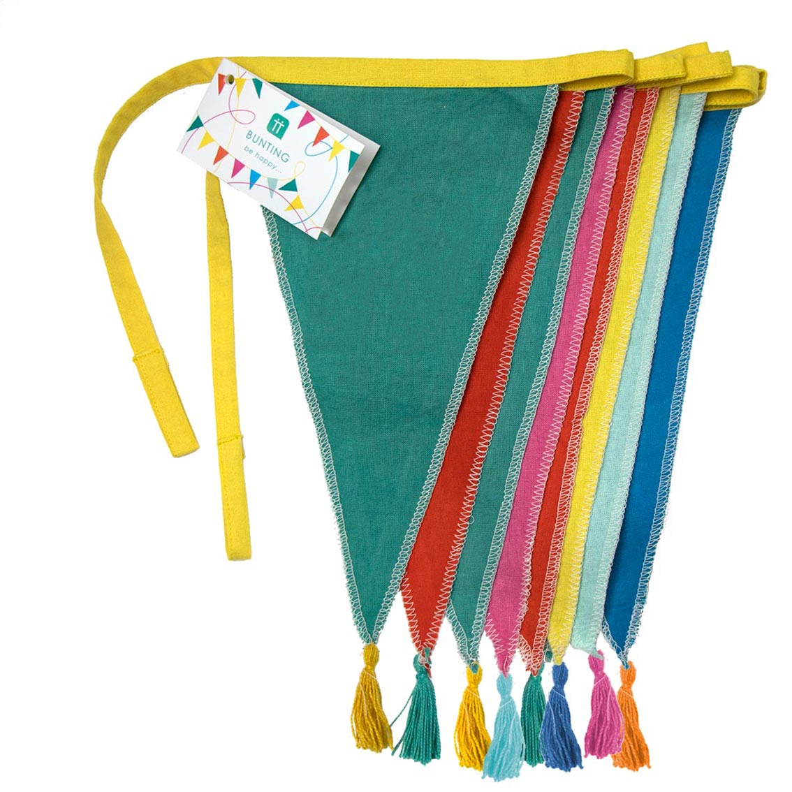 We Heart Birthdays Rainbow Fabric Bunting, 10ft