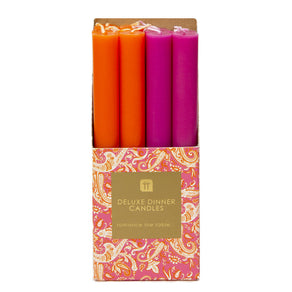 Orange and Pink Tall Wax Candles - POS Unit