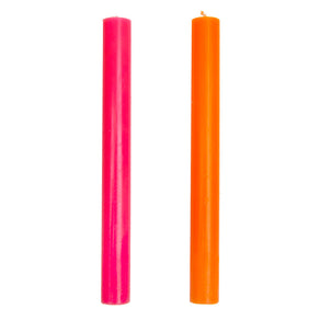 Orange and Pink Tall Wax Candles - POS Unit