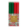 Red and Green Tall Wax Candles - POS Unit