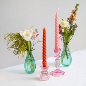 Boho Warm Colored Spiral Candles - 4 Pack