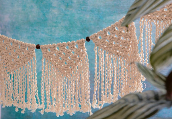 Cream Macrame Garland, 1.3m