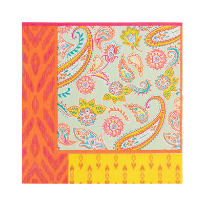 Image - Boho Paisley Recyclable Paper Napkins - 20 Pack