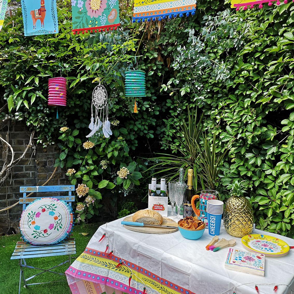 Colorful Boho Paper Table Cover