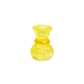 Boho Yellow Glass Candle Holder, Sml