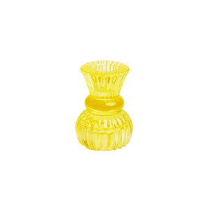 Boho Yellow Glass Candle Holder, Sml