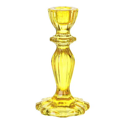 Image - Boho Yellow Glass Candle Holder