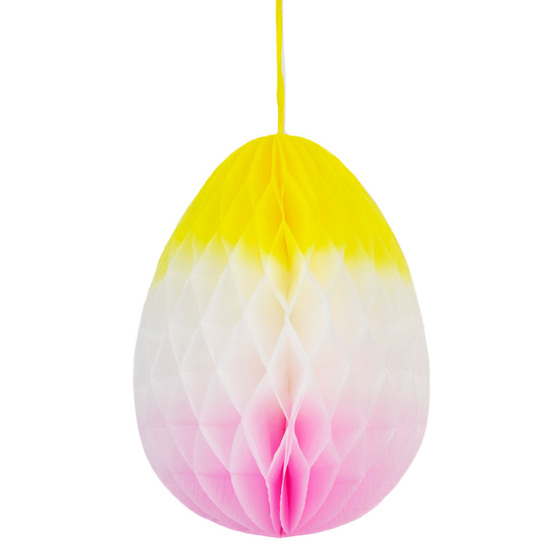 Spring Bunny Hanging Honeycomb Ombre Easter Egg - 16&#34;