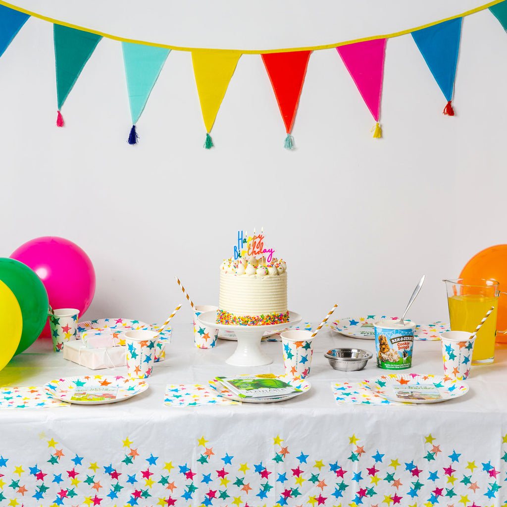 Birthday Brights Rainbow Star Plates