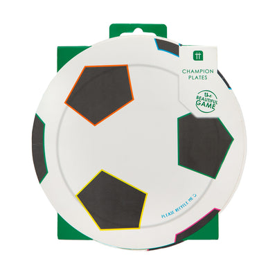 Party Champions Recyclable Soccer Plates - 12 Pack