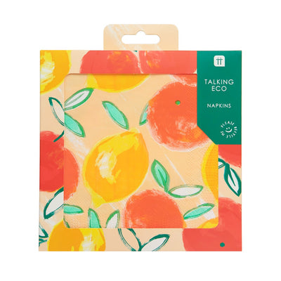 Image - Citrus Choice Fruit Recyclable Paper Napkins - 20 Pack