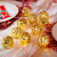 Luxe Gold Disco Balls String Lights - 5'2ft