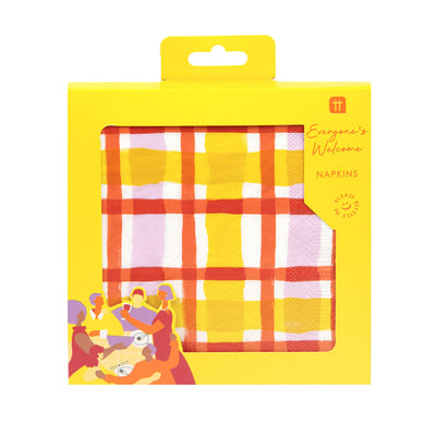 Everyone's Welcome Yellow Napkins - 20 Pack