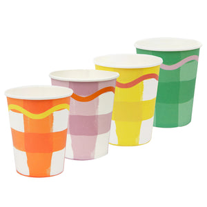 Everyone's Welcome Multi-coloured Paper Cups - 8 Pack