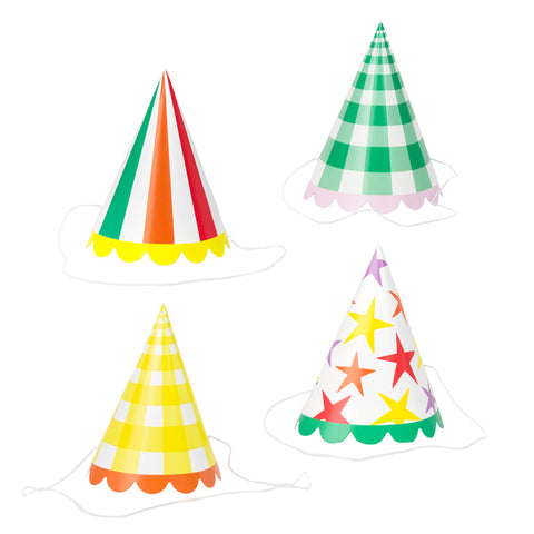 Everyone's Welcome Multi-colored Party Hats - 8 Pack