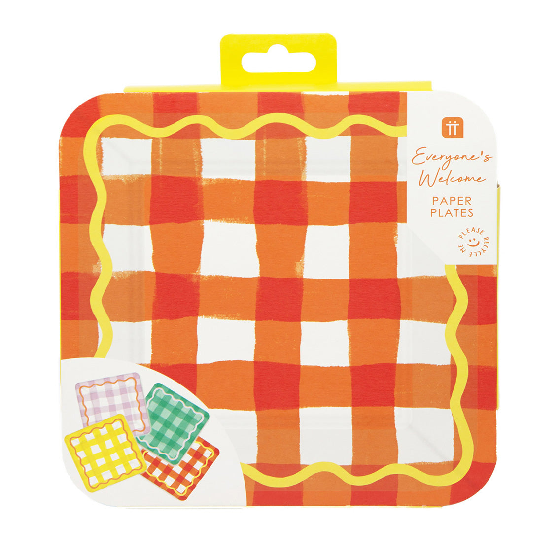 Everyone's Welcome Square Paper Plates - 12 Pack