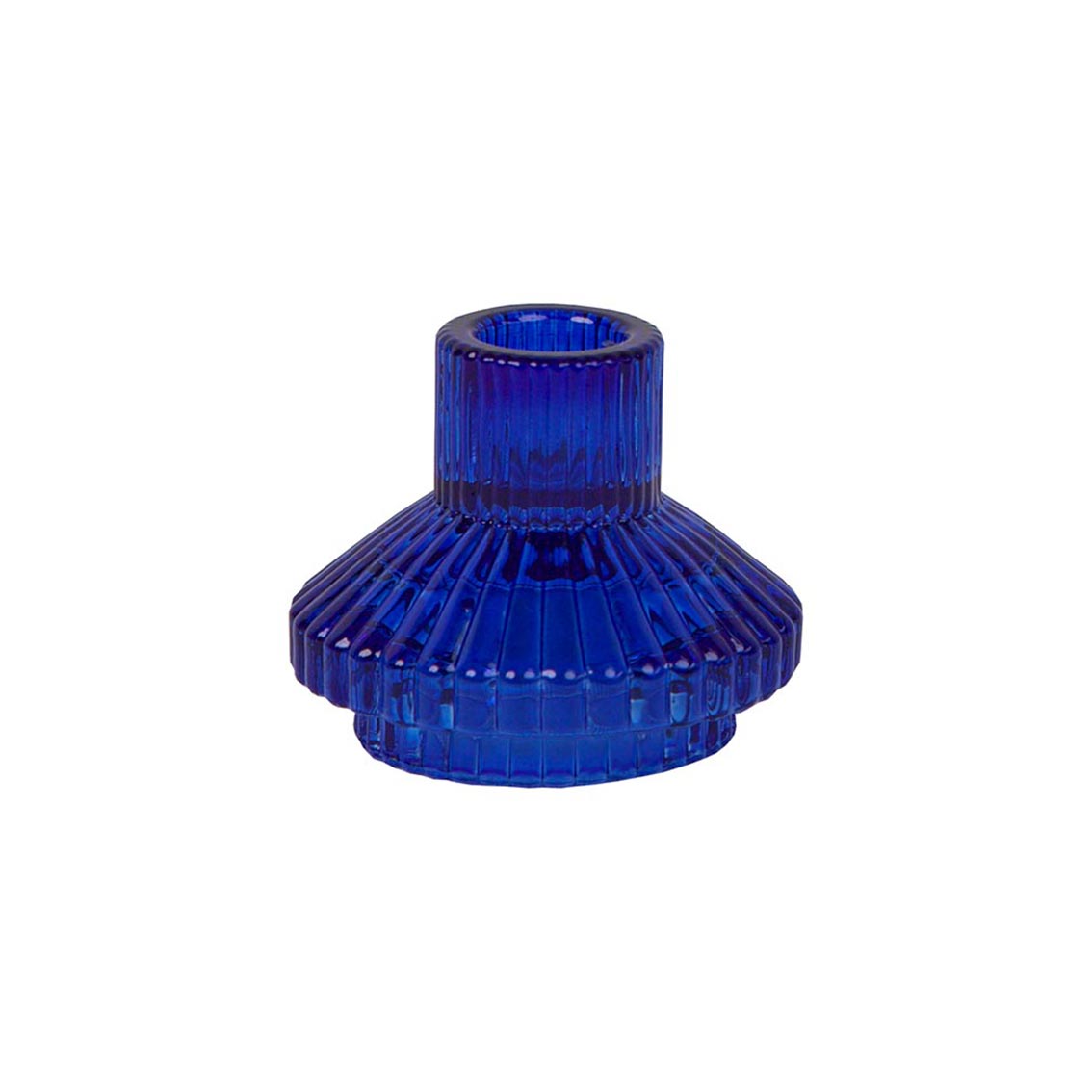 Midnight Forest Cobalt Blue Glass Candle Holder