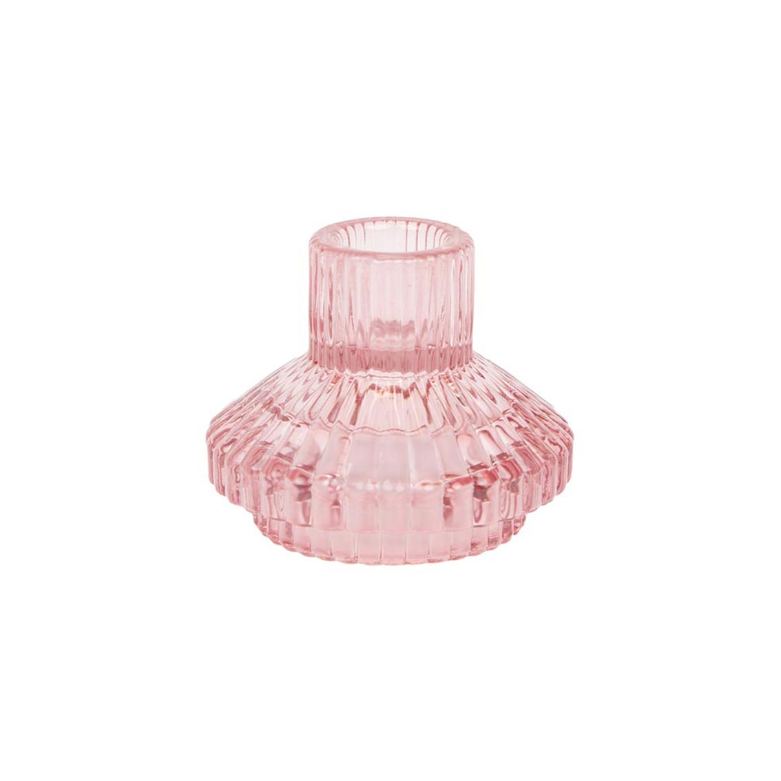 Midnight Forest Pink Glass Candle Holder