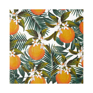 Tropical Palm & Oranges Napkins (Pack of 20) - Talking Tables