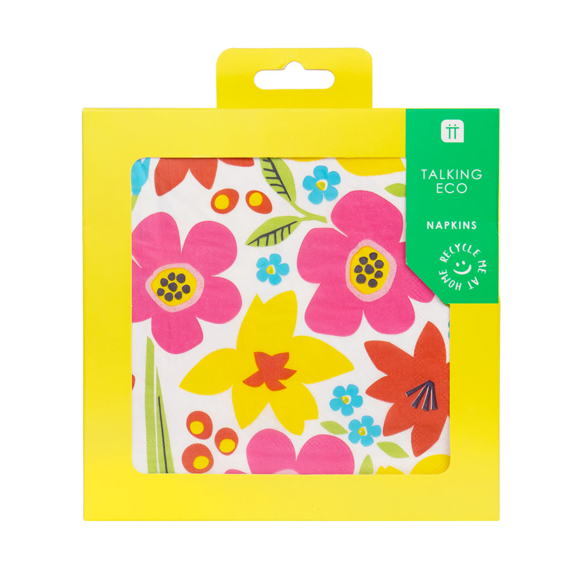 Floral Recyclable Paper Napkins - 20 Pack