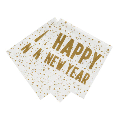 Image - Luxe Happy New Year Napkin, 25Cm, 16Pk