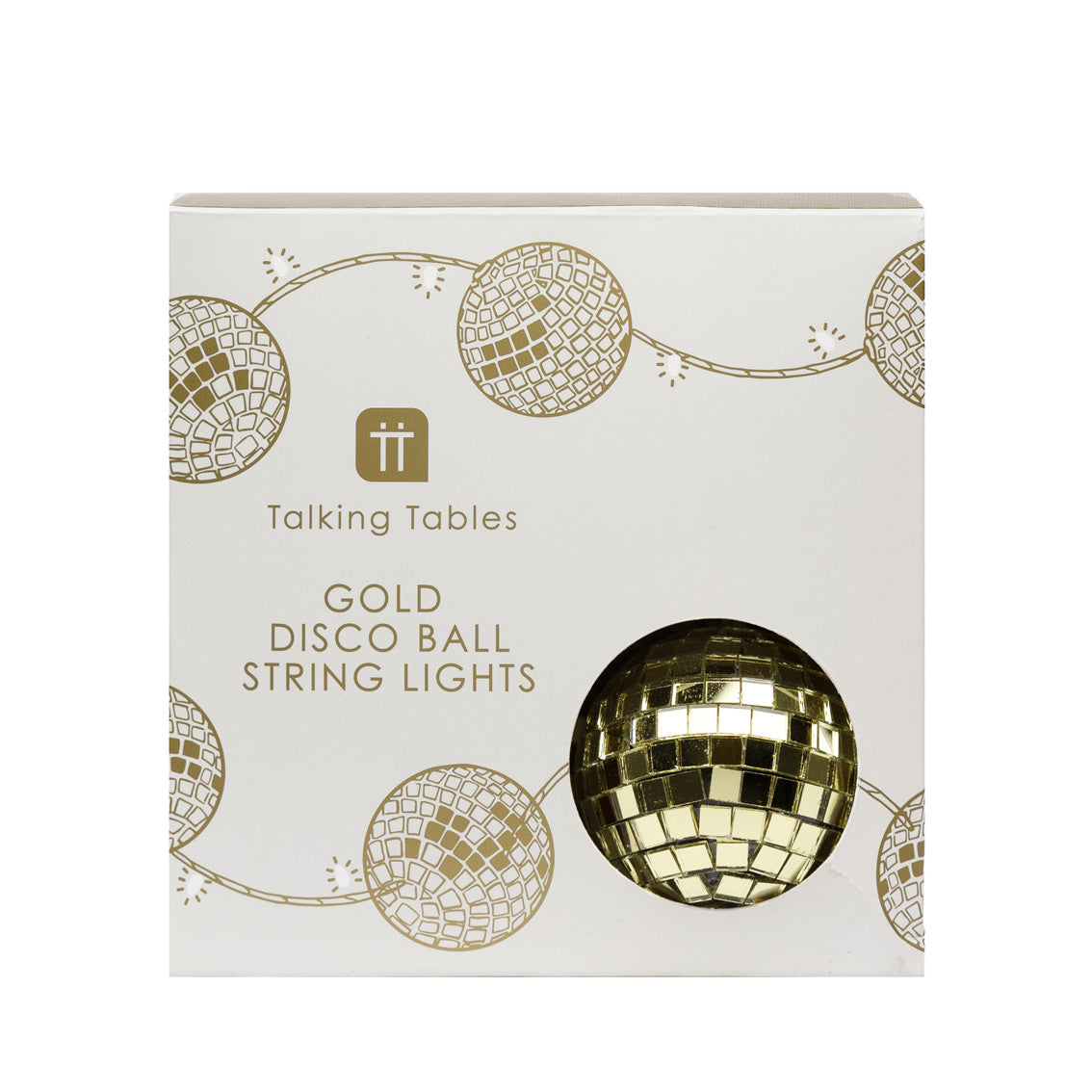 Luxe Gold Disco Balls String Lights - 5'2ft