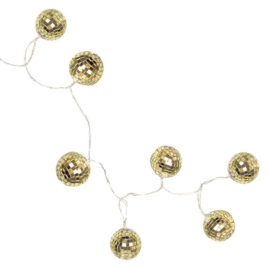 Luxe Gold Disco Balls String Lights - 5'2ft