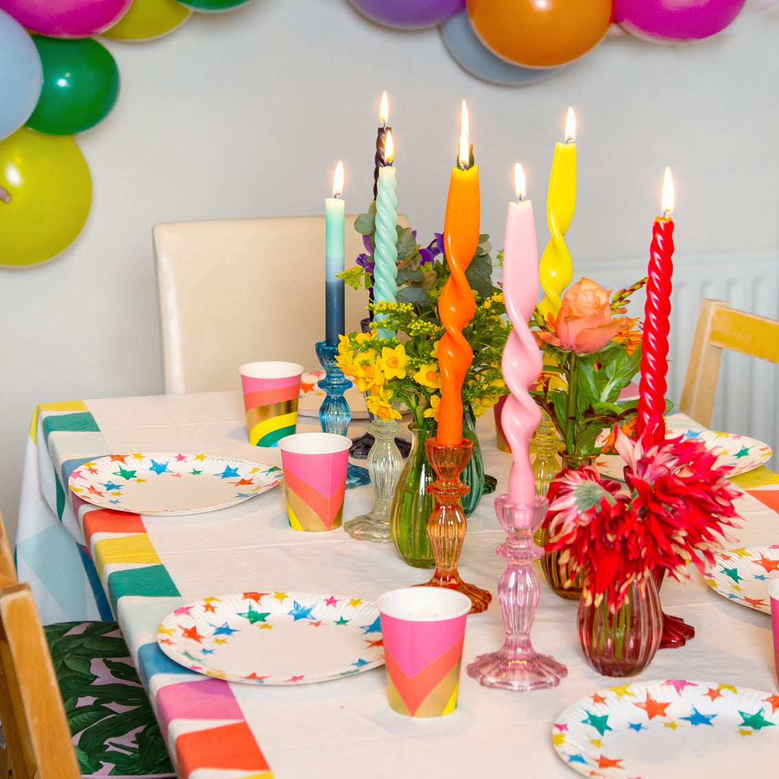 Birthday Brights Rainbow Star Plates