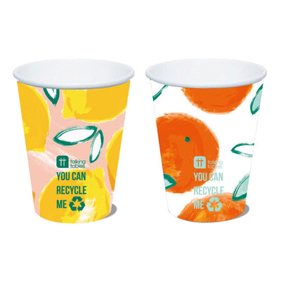 Image - Citrus Choice Fruit Recyclable Paper Cups - 8 Pack