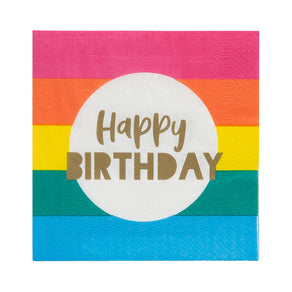 Birthday Brights Rainbow Happy Birthday Napkins