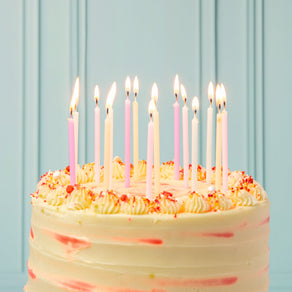 Tall Pastel Candles - 16 Pack