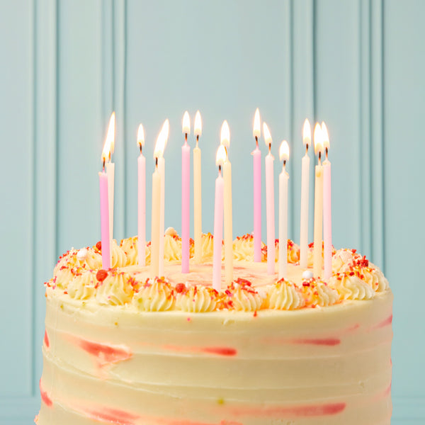 Tall Pastel Candles - 16 Pack