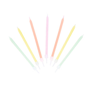 Tall Pastel Candles - 16 Pack