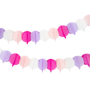 We Heart Pink Honeycomb Balloon Paper Garland - 10ft, 3 Pack