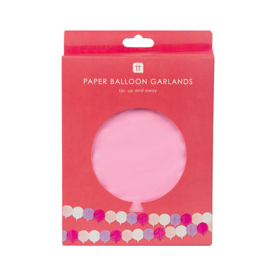 We Heart Pink Honeycomb Balloon Paper Garland - 10ft, 3 Pack