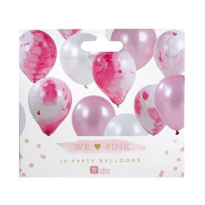 image-Copy of We ♥ Pink Marble Effect Balloons