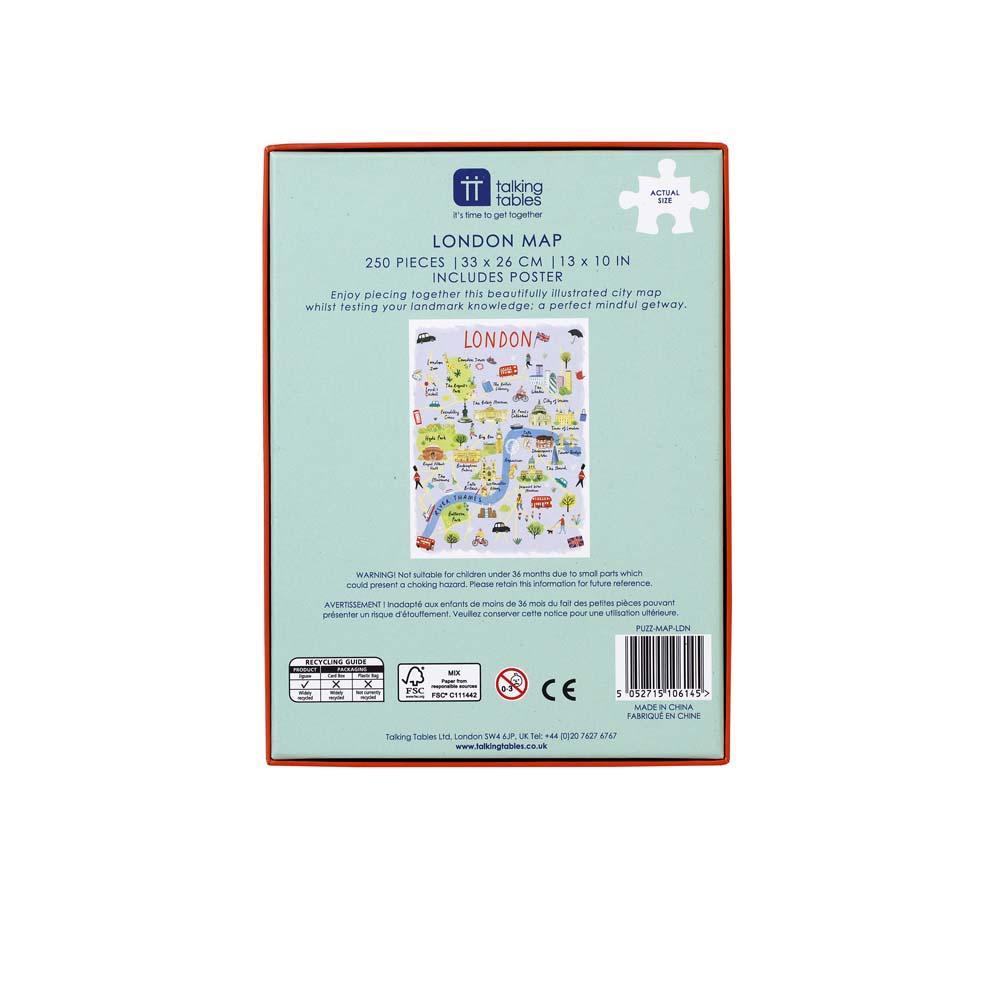 Map Puzzle London 250 Pieces