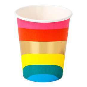 Birthday Brights Rainbow Paper Cups - 8 Pack