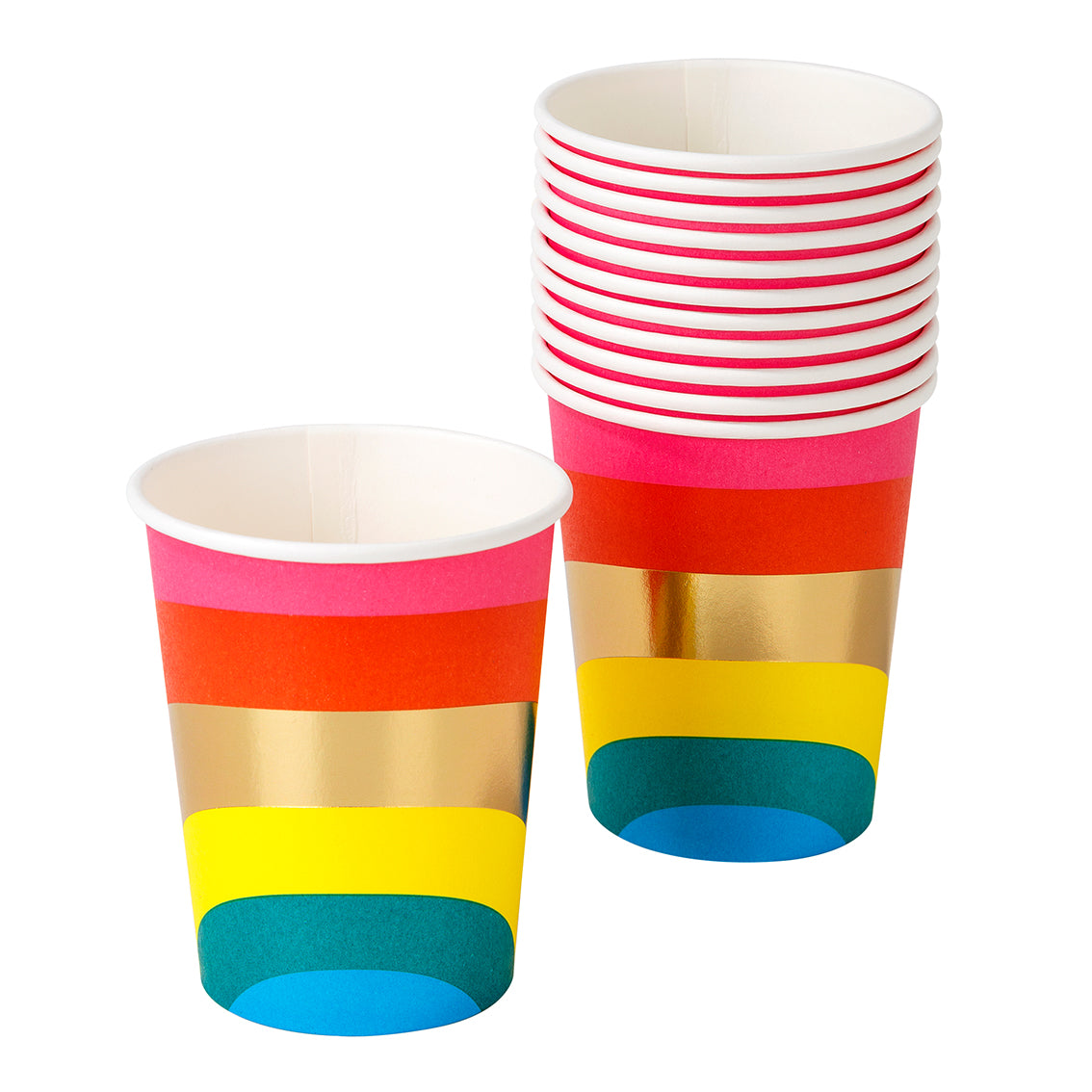 Birthday Brights Rainbow Paper Cups - 8 Pack