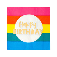 Birthday Brights Rainbow Happy Birthday Napkins