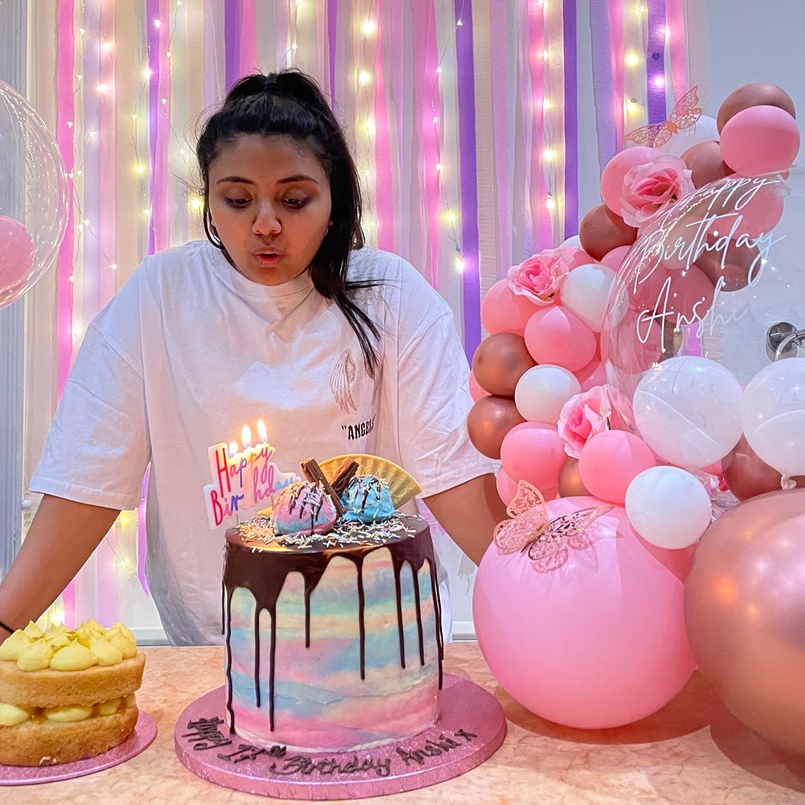 Pastel Pink Happy Birthday Candle - Talking Tables