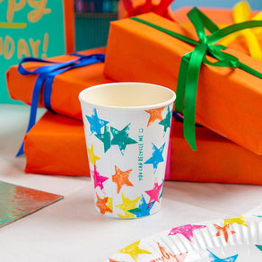 Recyclable Colorful Star Paper Cups (Pack of 8) - Talking Tables